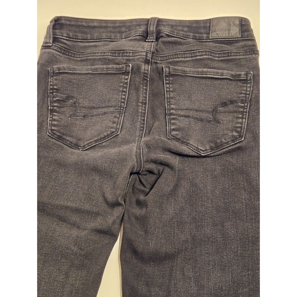 American Eagle Next Level Stretch Jeggings | Women's Size 4 | Washed Black - Picture 3 of 11
